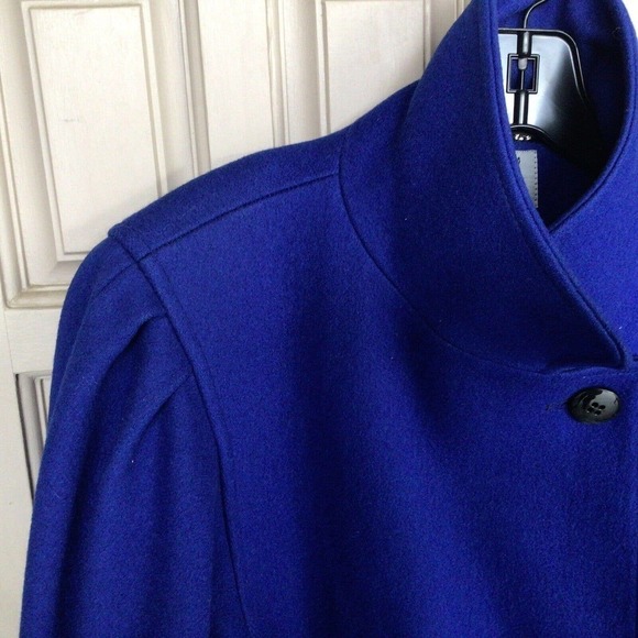 Vintage Royal Blue International Scene Wool Trench Coat Full Length Gorgeous - Picture 5 of 12